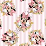 tela minnie mouse rayas rosas