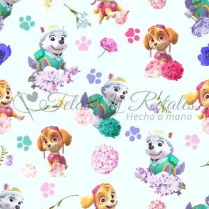 Tela Patrulla Canina Flores