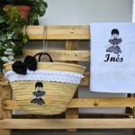 Cesta de palma para la playa de Miercoles Adams