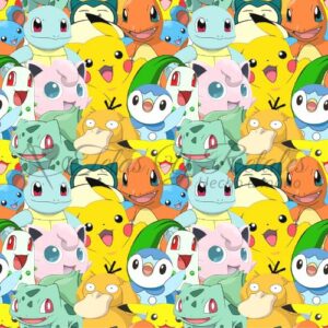 Tela Popelin de Algodón Pokemon