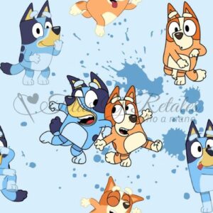 Tela de los dibujos animados Bluey