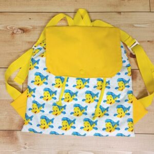 Mochila con solapa amarilla flounder