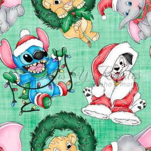 Tela de navidad Stitch