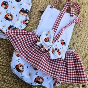 Peto mariquitas y vichy rojo