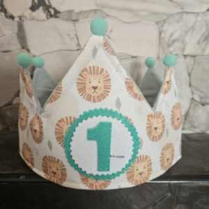 Corona de cumpleaños leoncito
