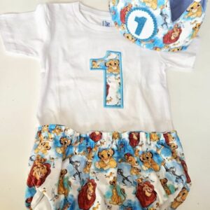 Conjunto de Cumpleaños camiseta y cubrepañal del Rey León