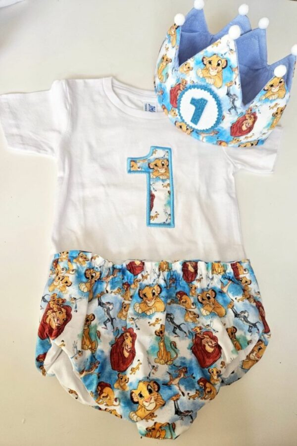 Conjunto de Cumpleaños camiseta y cubrepañal del Rey León