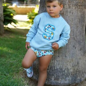 Conjunto de sudadera y cubrepañal de Mickey fotos