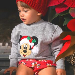 Conjunto de navidad mickey rojo y gris - Imagen 2