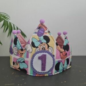 Corona de cumpleaños Minnie colorines