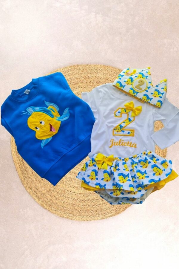 Conjunto de Cumpleaños flounder con sudadera