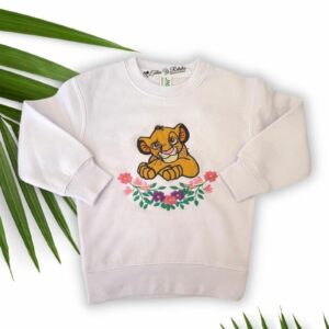 Sudadera personalizada blanca del Simba