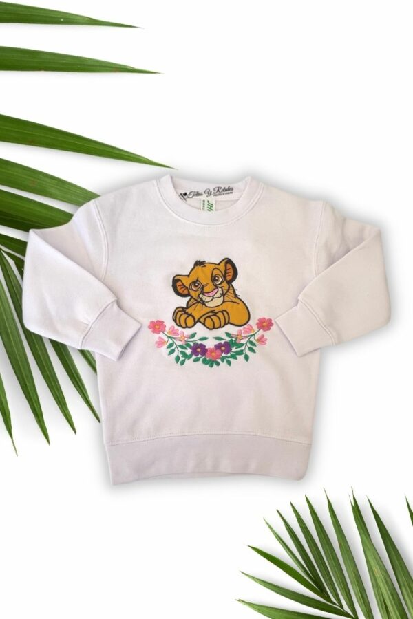 Sudadera personalizada blanca del Simba