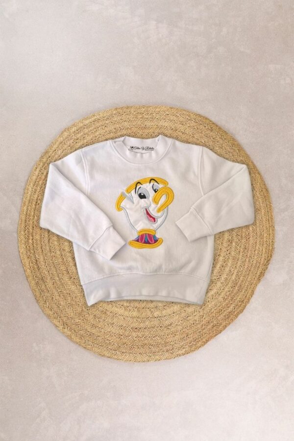 Sudadera personalizada blanca de chip