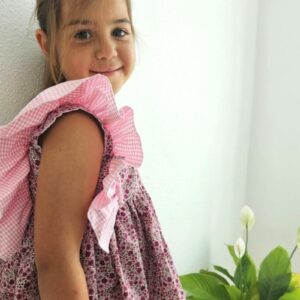 Vestido de estampado floral rosa - Imagen 2