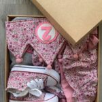 Conjunto de Cumpleaños estampado floral con zapatillas