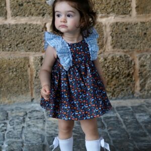 Vestido con braga estampado de flores azul marino - Imagen 2