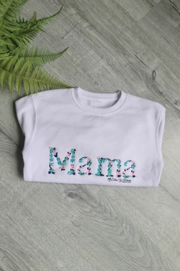 Sudadera blanca Mamá