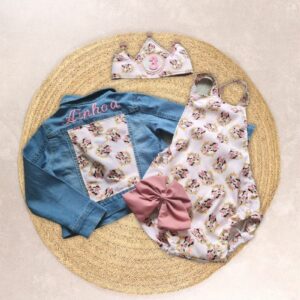 Peto de cumpleaños minnie rayas rosas