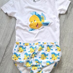 Conjunto camiseta y cubrepañal de Flounder