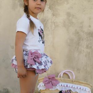 Conjunto camiseta y cubrefalda Minnie Mouse Rosa