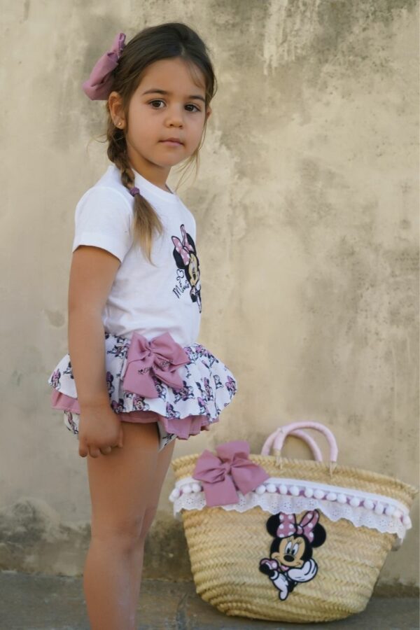 Conjunto camiseta y cubrefalda Minnie Mouse Rosa