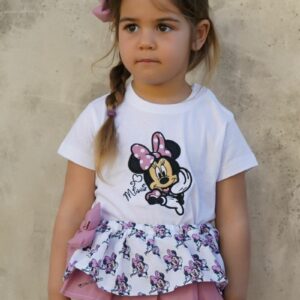 Conjunto camiseta y cubrefalda Minnie Mouse Rosa - Imagen 2