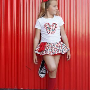 Conjunto camiseta y cubrefalda de personajes disney