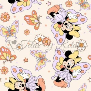 Tela de Minnie Mouse mariposa