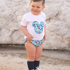 Conjunto de camiseta y cubrepañal de Mickey