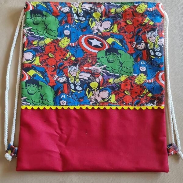 Talega roja super heroes