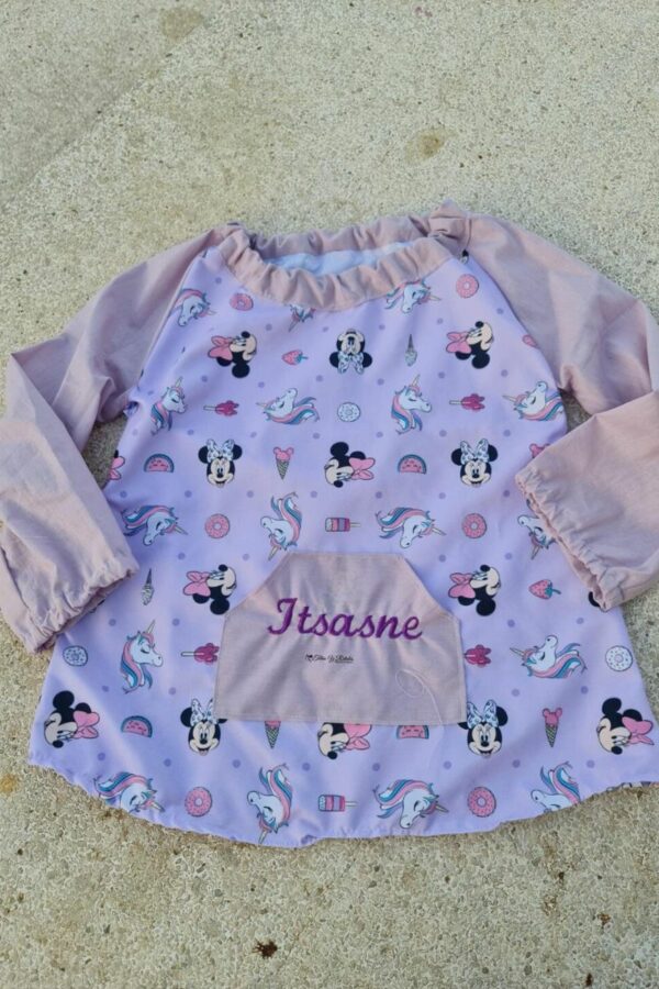 Babi escolar lila minnie y unicornio