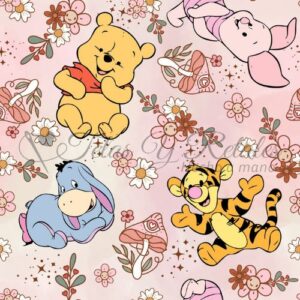 Tela winnie the pooh rosa