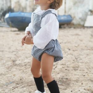Peto de cuadros vichy negro y blanco - Imagen 2