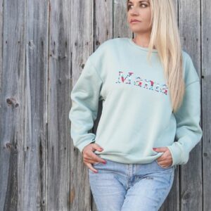 Sudadera verde agua Mamá