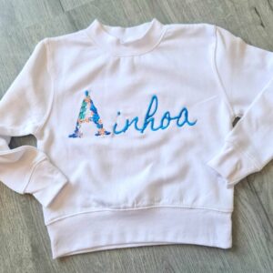 Sudadera blanca personalizada con nombre