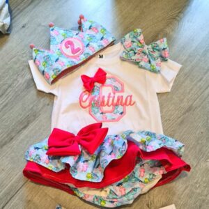 Conjunto de Cumpleaños de Boo de Monstruos SA con nombre e inicial