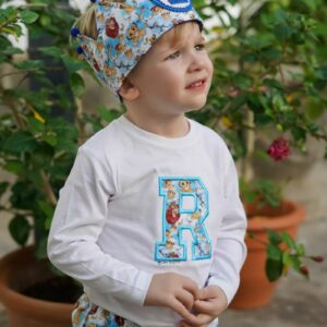 Conjunto de Cumpleaños camiseta con inicial y cubrepañal del Rey León
