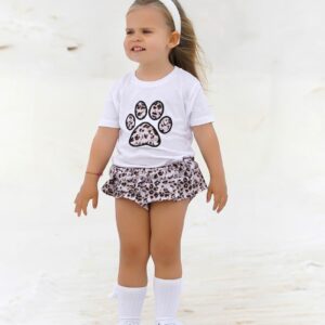 Conjunto camiseta y cubre con volante animal print