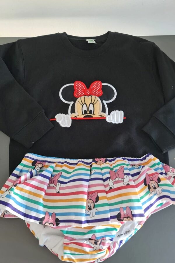 Conjunto Sudadera y Cubrefalda Minnie Multicolor