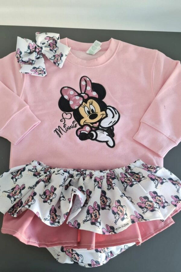 Conjunto Sudadera y Cubrefalda Minnie Rosa