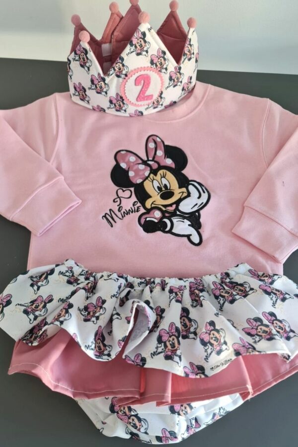 Conjunto de Cumpleaños Minnie Rosa