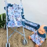 Sillita de bastón, bolso y ropita para muñecas de Cenicienta