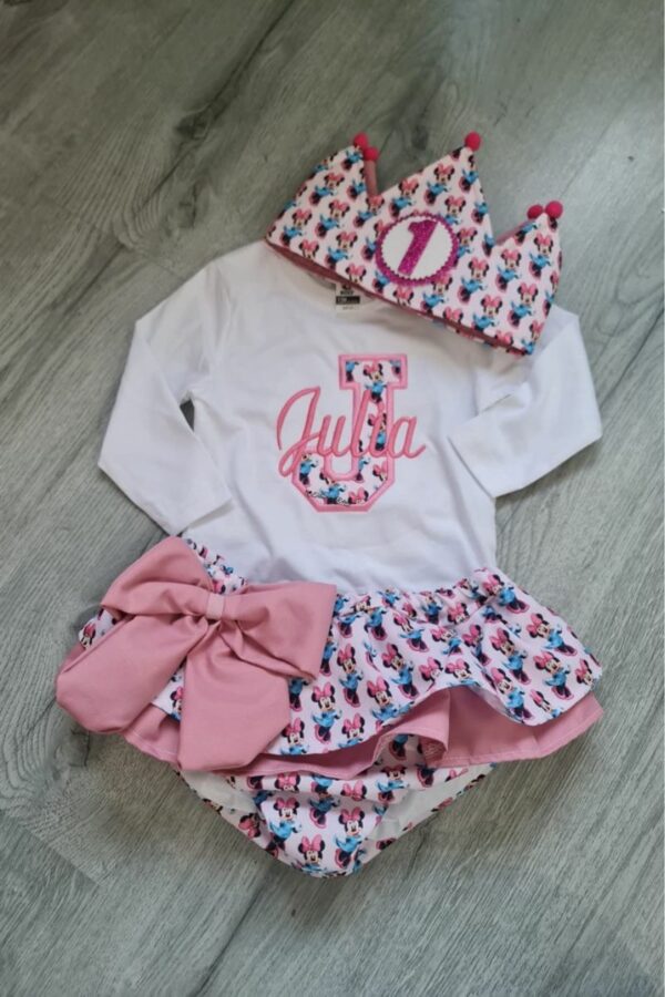 Conjunto de Cumpleaños de Minnie Mouse vestido azul