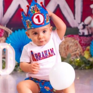 Conjunto de Cumpleaños Granja de Zenón con camiseta y cubrepañal