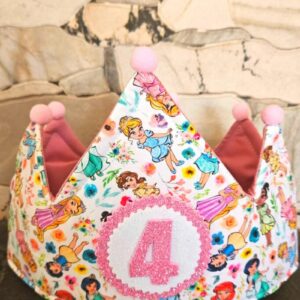 Corona de cumpleaños de las princesas niñas