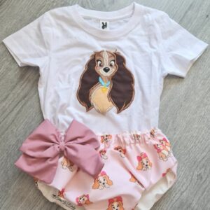 Conjunto camiseta y cubrepañal de Dama