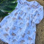 Vestido estampado conejitos de mangas largas