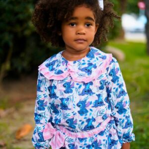 Conjunto de camisa y cubrepañal con volantes de Stitch