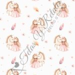 Tela princesa y unicornio